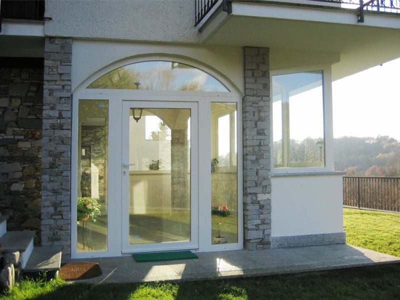 Veranda in PVC bianco